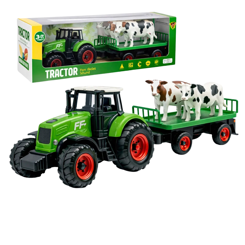 Traktor sa Prikolicom i Životinjama – Farma u Pokretu